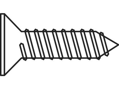 TOOLCRAFT 194665 försänkt skruv med korsspår 2,9 mm x 9,5 mm Philips DIN 7982, stål, förzinkad, 100 st