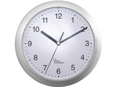 EUROTIME 56787 radioveggur 25 cm x 38 mm sølv