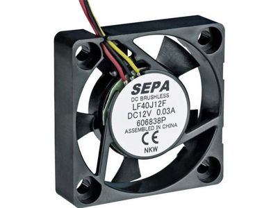 SEPA LF40J12SE22 Aksial ventilator 12 V/DC 8.3 m³/h (L x B x H) 40 x 40 x 10 mm