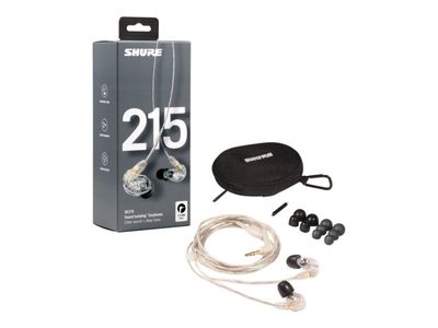 Shure SE215-CL-EFS - Sound Isolating - ørepropper - i øret - kablet - 3,5 mm jakk - lydisolerende - blank