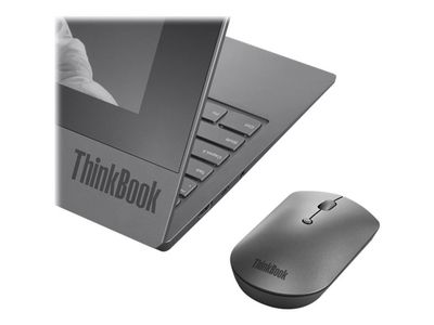 Lenovo ThinkPad Silent - Mus - høyre- og venstrehåndet - blå optisk - 3 knapper - trådløs - Bluetooth 5.0 - svart - løsvekt - for ThinkPad T16 Gen ...