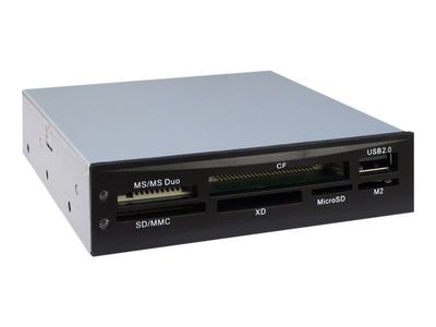 Inter-Tech Nitrox Multi Card Reader CI-02 - Kortleser - 3,5" (CF I, CF II, MS, MS PRO, Microdrive, MMC, SD, MS Duo, xD, MS PRO Duo, TransFlash, mic...