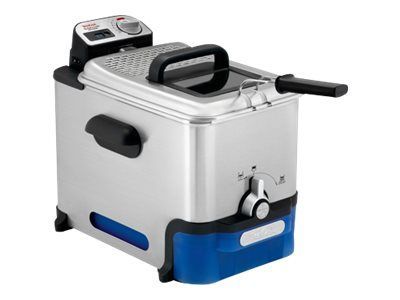 Tefal FR 8040 - deep fryer - Oleoclean Pro Inox & Design, 3,5 L, 1,2 kg, Black / Stainless Steel, 2300 W, 348 mm