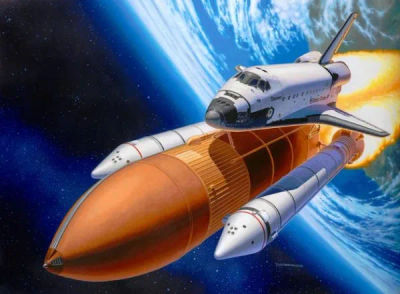 Revell Space Shuttle Discovery + Booster Rockets, Romferge, Monteringssett, 1:144, Plast, Pro, 97 stykker
