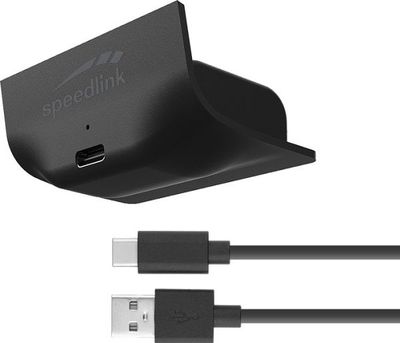 SPEEDLINK PULSE X Play & Charge Power Kit, Xbox Series X, Spillkontrollerbatteri, Sort, 3 m, 8 timer, Nikkelmetallhydrid (NiMH)