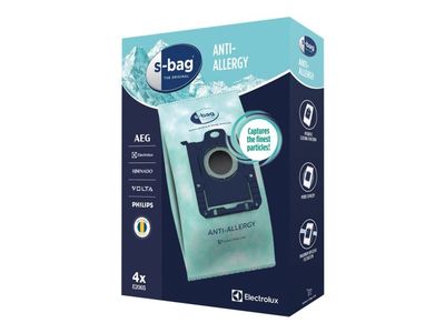 Electrolux E206S, Pölypussi, Sylinteripölynimuri, Mintunvärinen, Kestomuovinen elastomeeri, AEG/Electrolux/Tornado/Volta/Philips, Laatikko