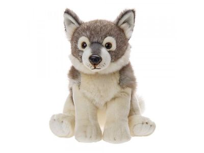 Ulv-maskot grå 23 cm