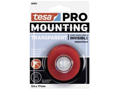 tesa Monteringsbånd PRO Transparent 66965-00001-00 (L x B) 5 m x 19 mm - 1 stk.