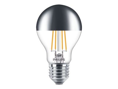 Philips Deco - LED-glödlampa med filament - form: A60 - E27 - 7.2 W (motsvarande 50 W) - klass A+ - varmt vitt ljus - 2700 K - spegelkrona