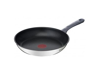 Tefal Daily Cook G7300455, Rund, Universalpanne, Rustfritt stål, Rustfritt stål, Keramikk, Gass, Halogen, Induksjon, Forseglet plate, 24 cm