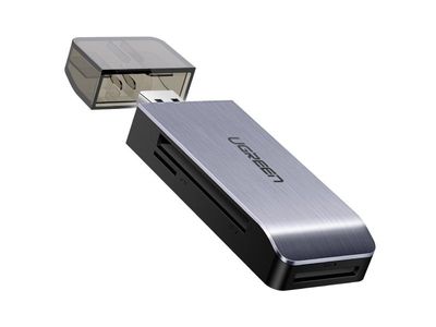Ugreen 50541, CF, CF Type II, MMC, MMCmicro, MS PRO, MS Pro-HG, MS XC-HG Duo, Memory Stick (MS), MicroSD..., Stål, 5000 Mbit/s, USB 3.2 Gen 1 (3.1 ...