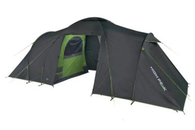 High Peak Como 6.0, Camping, Hard ramme, Tunell Telt, 6 person(er), Grønn, Grå