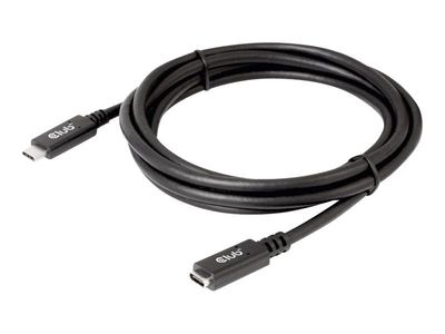 Club 3D CAC-1529 - USB-förlängningskabel - USB-C (hane) till USB-C (hona) - 20 V - 3 A - 2 m - dubbelriktad, 4K60Hz stöd