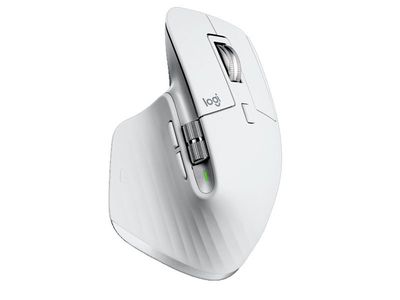 Logitech MX Master 3S - Mus - laser - 7 knapper - trådløs - Bluetooth, 2,4 GHz - Logitech BOLT-mottaker - Blekgrå