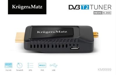 KRUGER & MATZ mini DVB-T2 H.265 HEVC-dekoder KM9999