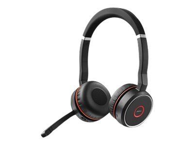 Jabra Evolve 75 SE UC Stereo - Hodesett - on-ear - Bluetooth - trådløs - aktiv støydemping - USB - med ladestativ - Zoom Certified - for LINK 380a MS