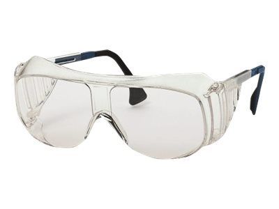 uvex 9161 - Vernebriller - klart glass - polykarbonat, termoplast-polyuretan (TPU), polybutylene terephthalate - svart ramme, blå ramme - PPE Categ...