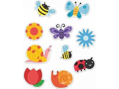 LearnHow Dobbeltsidig vindusdekor - Spring 01 10 stk