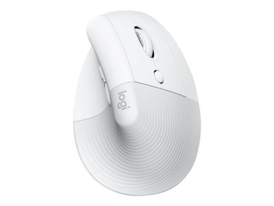 Logitech Lift (for Mac) - Vertikal mus - ergonomisk - optisk - 6 knapper - trådløs, kabel - Bluetooth, 2,4 GHz - trådløs mottaker (USB) - Blekgrå