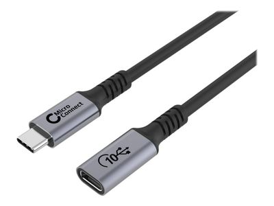 MicroConnect Premium - USB-förlängningskabel - USB-C (hona) till USB-C (hane) - USB 3.2 Gen 2x2 - 20 V - 5 A - 1 m - USB-strömförsörjning (100W), 4...