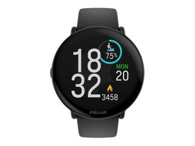 Polar Ignite 3 - Sportsur med bånd - silikon - båndbredde: S/L - display 1.28" - 32 MB - Bluetooth - 35 g - nattsvart