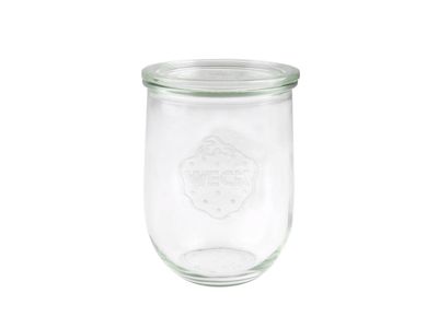 Sylteglas, Rund, Ø 100, højde 147 Glass, transparent, pakke a 6 stk Weck Fødevaregodkendt