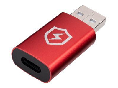 MicroConnect - USB-adapter - USB (hane) till USB-C (hona) - 5 V - 2.4 A - säker laddning, datablockerare - röd