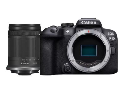 Canon EOS R10 - Digitalkamera - spegellöst - 24.2 MP - APS-C - 4 K / 60 fps - 8.3x optisk zoom RF-S 18-150 mm F3,5-6,3 IS STM objektiv - Wi-Fi, Blu...