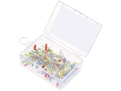 TRU COMPONENTS LED med kablar röd, gul, blå, gulgrön, varmvit, rund 3 mm, 55/330/420/2500/14400 mcd, 30° 20 mA, 1,8/2,4/2,7/3,4 V