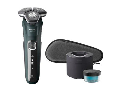 Philips SHAVER Series 5000 S5884/50, Roterande rakhuvud, Svart, Grön, Knappar, LED, Batteri / USB, Litium-Ion (Li-Ion)