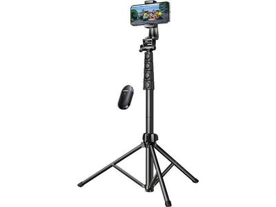 Ugreen LP680 selfie-stick med stativ och Bluetooth-fjärrkontroll (1,8 m) - svart