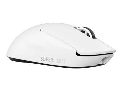 Logitech G PRO X SUPERLIGHT 2 - Mus - gaming - optisk - 5 knapper - trådløs - 2.4 GHz - USB Logitech LIGHTSPEED-mottaker - hvit
