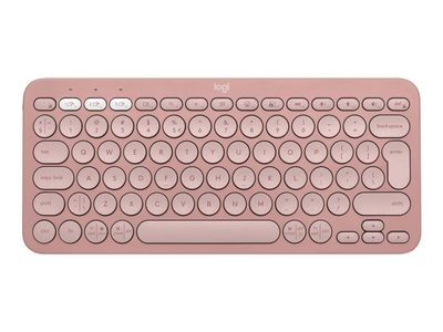 Logitech Pebble Keys 2 K380s - Tangentbord - trådlös - Bluetooth LE - QWERTY - USA, internationellt - tonal rose