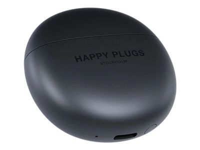 Happy Plugs JOY Lite - True wireless-hodetelefoner med mikrofon - ørepropp - Bluetooth - svart