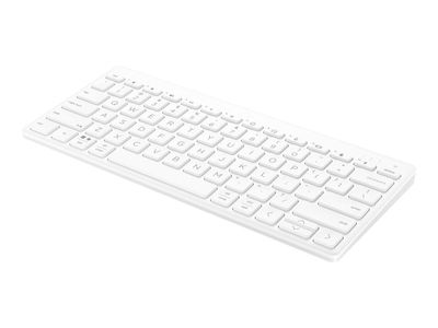 HP 350 Compact Multi-Device - Tangentbord - trådlös - Bluetooth 5.2 - tysk - vit - återvinningsbar förpackning