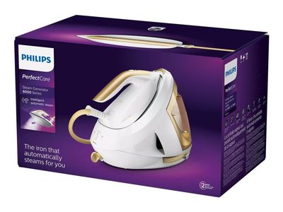 Philips PerfectCare 8000 Series PSG8040 - Strykjärn med separat ånggenerator med automatisk avstängning - sula SteamGlide Elite - 2700 W