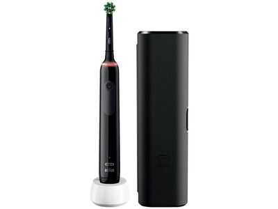 Oral-B Pro 3 3500, Voksen, Roterende Tannbørste, Daglig stell, Sensitiv / Myk, Whitening, Svart, 2 min, 4 x 30 sec, Svart
