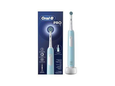 Oral-B Pro Series 1 elektrisk tannbørste – 3 børstemoduser – trykksensor – blå