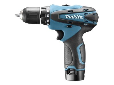 Makita DF330DWE - Borr/drivare - sladdlös - 2 hastigheter - nyckellös chuck 10 mm - 24 N·m - 2 batterier - 10.8 V