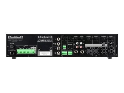 Audac COM24 - Mikserforsterker - med strømforsyning - 6-kanals - 240 watt - kan monteres i rack