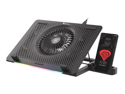 Genesis OXID 450 - Notebookkjølepute - med 2-porters USB-hub - 15.6" - 140 mm/60 mm - svart