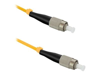 Qoltec Simplex - Patch-kabel - FC/UPC enkelläge (hane) till FC/UPC enkelläge (hane) - 1 m - fiberoptisk - simplex - 9 / 125 mikrometer - G.652D - h...