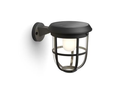 Philips Radii vägglampa 1,3 W, Väggbelysning för utomhusbruk, Svart, Plast, IP44, Terass, Trädgård, III
