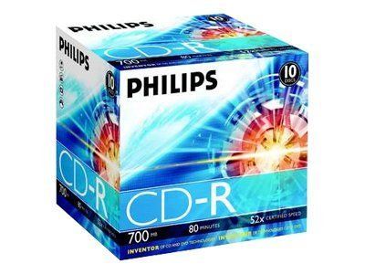 Philips - 10 x CD-R - 700 MB (80 min) 52x - cd-box - cd-kotelo