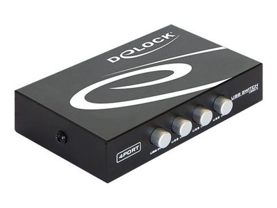 Delock Switch USB 2.0 4 port manual - USB-periferdelesvitsj - 4 x USB 2.0 - stasjonær