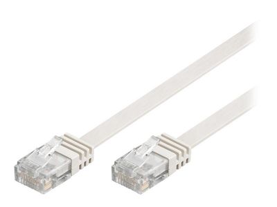 goobay - Nettverkskabel - RJ-45 (hann) til RJ-45 (hann) - 15 m - UTP - CAT 6 - formstøpt, flat - hvit