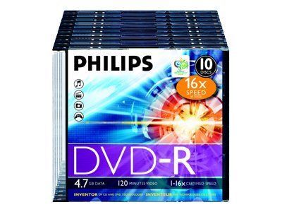Philips DVD-R DM4S6S10F/00, DVD-R, 4,7 GB