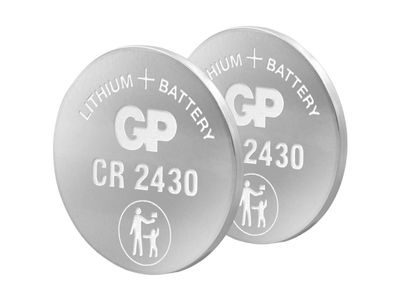 GP knappcellsbatteri CR 2430 3 V 2 st 300 mAh litium GPCR2430STD411C2