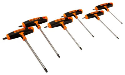 Bahco TORX®-nøglesæt med T-greb, 6 dele, T10, 15, 20, 25, 30, 40