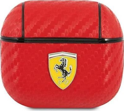 Ferrari FESA3CARE AirPods 3-deksel rød On Track PU Carbon